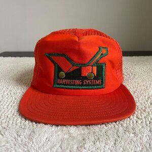 Vintage Harvesting Systems Mesh Snapback Trucker Hat OSFA Farming Patch Cap